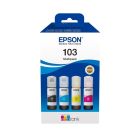 Γνήσιο Πακέτο 4 μελανιών EPSON 103 1 x Black/Cyan/Magenta/Yellow - (B x 7.500 σελ. & C/M/Y x 4.500 σελ.) (C13T00S64A)