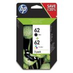 Γνήσιο Μελάνι HP 62 2-Pack Black/Tri-color 200/165 σελ. (N9J71AE)