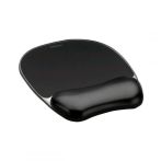Mousepad FELLOWES 9112101 με Υποστήριγμα Καρπού CRYSTAL BLACK