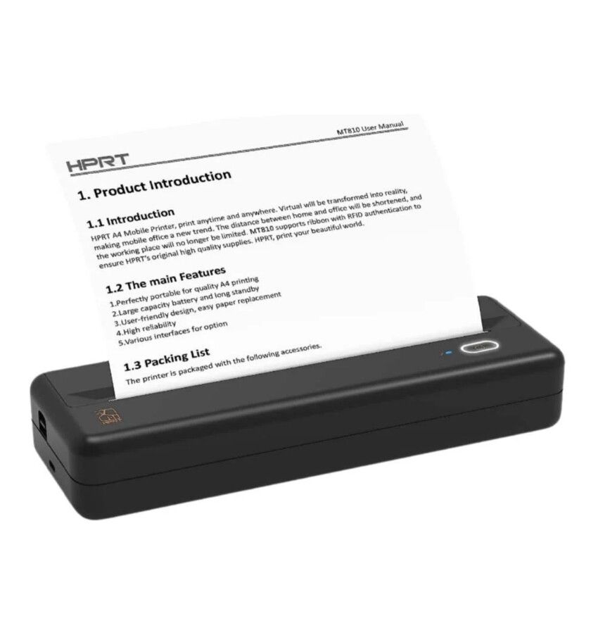 Φορητός Θερμικός Εκτυπωτής HPRT MT-810 Mobile για ρολα A4 - USB & Bluetooth