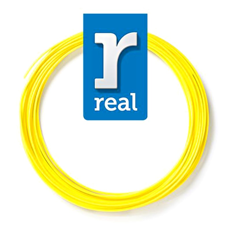 3D Pen Filament REAL PLA 1.75mm 10m Yellow (3DPFPLAYELLOW10MM175)