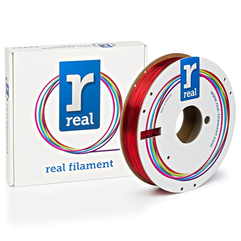 3D Printer Filament REAL PETG 1.75mm Spool of 0.5Kg Translucent Red (NLPETGTRED500MM175)