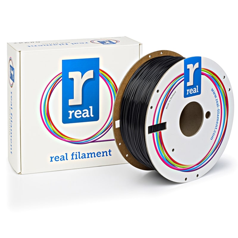 3D Printer Filament REAL PETG 1.75mm Spool of 1Kg Black (NLPETGSBLACK1000MM175)
