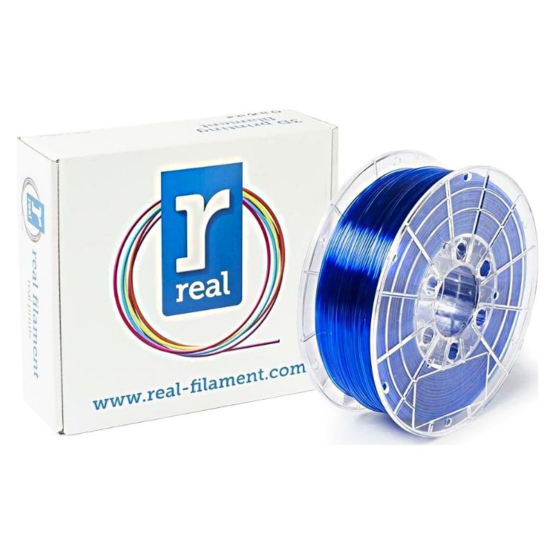 3D Printer Filament REAL PETG 1.75mm Spool of 1Kg Translucent Blue (NLPETGBLUE1000MM175)