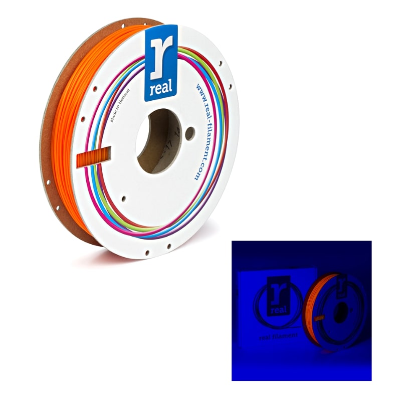 3D Printer Filament REAL PLA 1.75mm Spool of 0.5Kg Fluorescent Orange (NLPLAFORANGE500MM175)