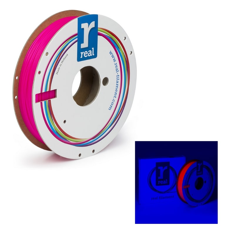 3D Printer Filament REAL PLA 1.75mm Spool of 0.5Kg Fluorescent Pink (NLPLAFPINK500MM175)