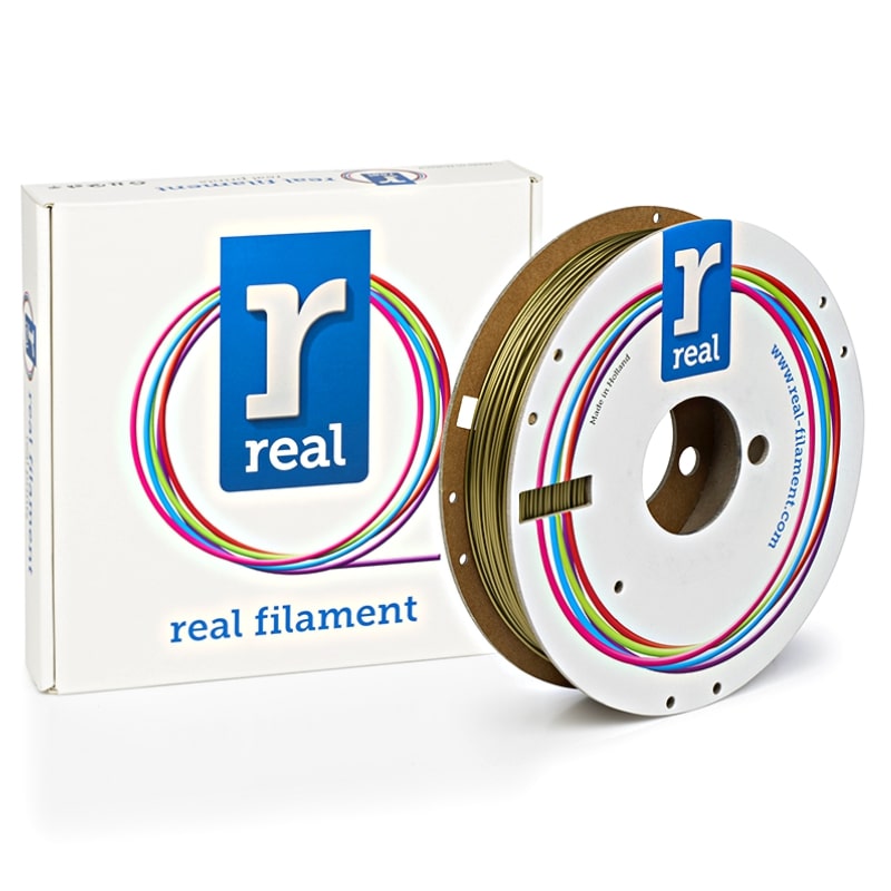 3D Printer Filament REAL PLA 1.75mm Spool of 0.5Kg Gold (NLPLAGOLD500MM175)