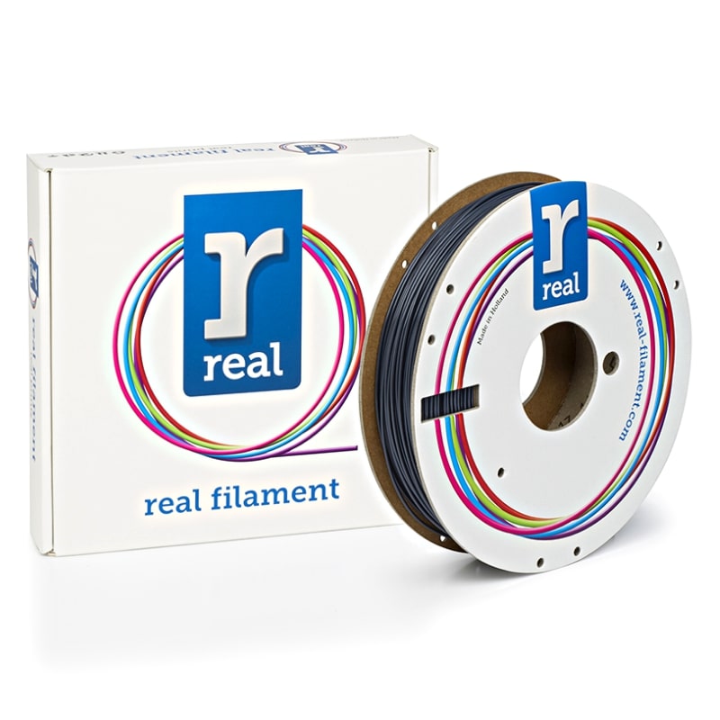 3D Printer Filament REAL PLA 1.75mm Spool of 0.5Kg Grey (NLPLAGRAY500MM175)