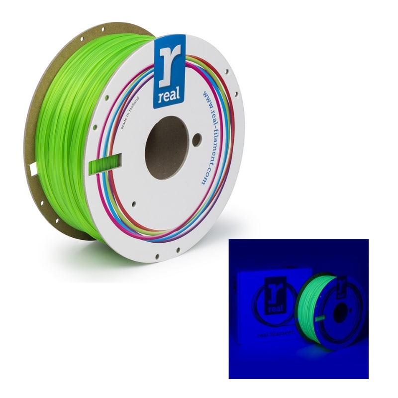 3D Printer Filament REAL PLA 1.75mm Spool of 1Kg Fluorescent Green (NLPLAFGREEN1000MM175)