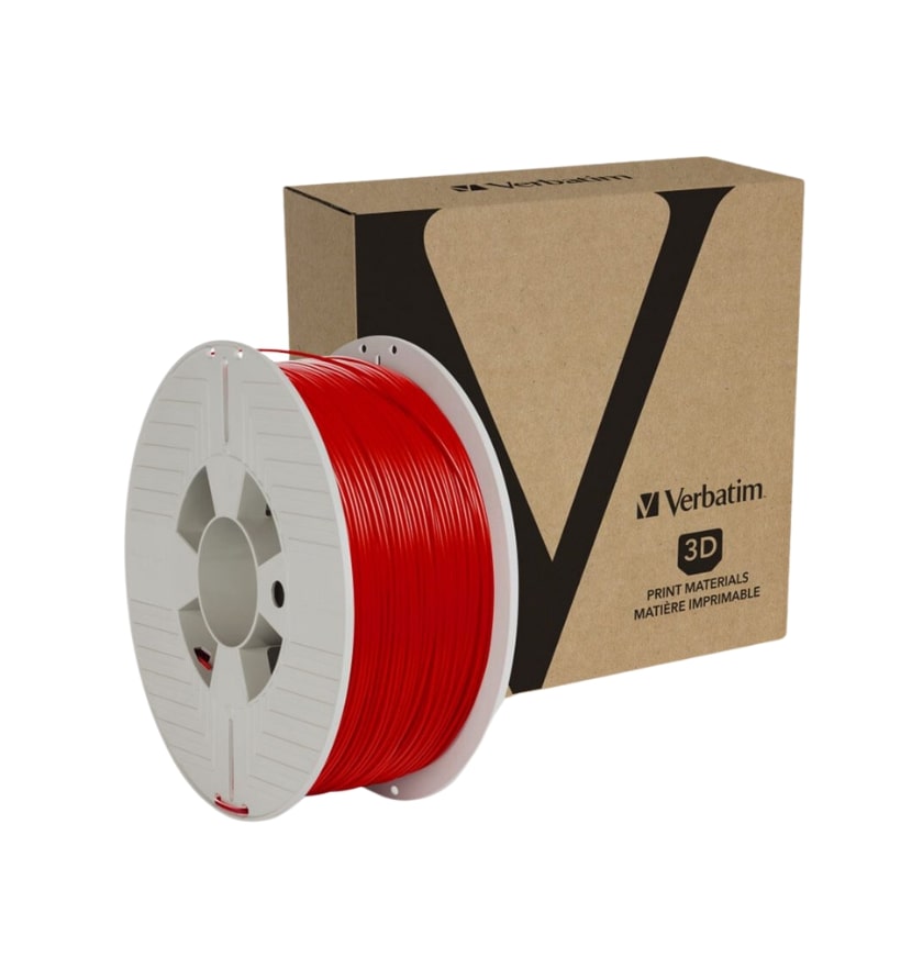 3D Printer Filament Verbatim PLA 1.75mm Spool of 1Kg Red (55320)