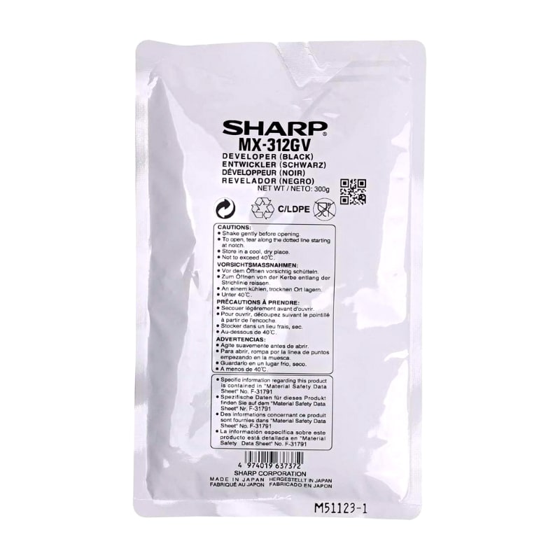Developer SHARP MX-312GV Black - 100.000 σελ.