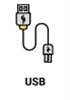  The Image indicates that the printer can be connected with a USB cable 