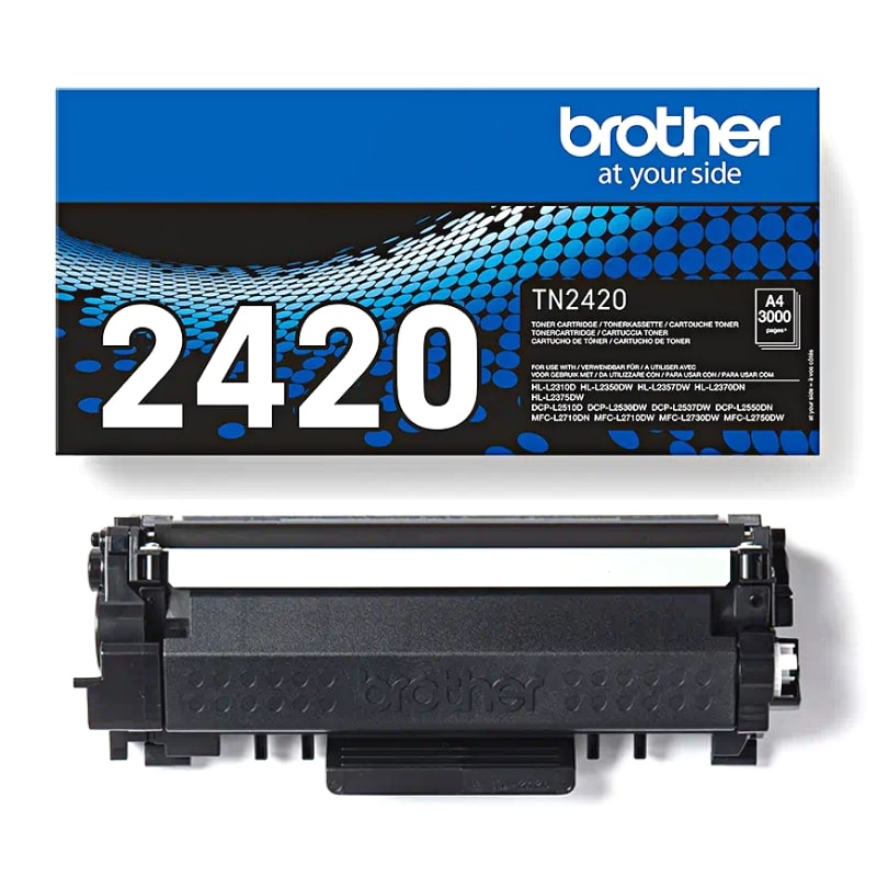 TN2420 Toner Cartridge Compatible for Brother TN-2420 Toner for Brother  DCP-L2530DW DCP-L2510D MFC-L2710DW HL-L2350DW HL-L2310D DCP-L2510D  Printers, 2