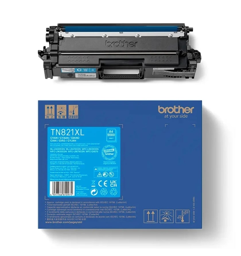 Toner BROTHER TN-821XLC Cyan - 9.000 σελ. (TN821XLC)