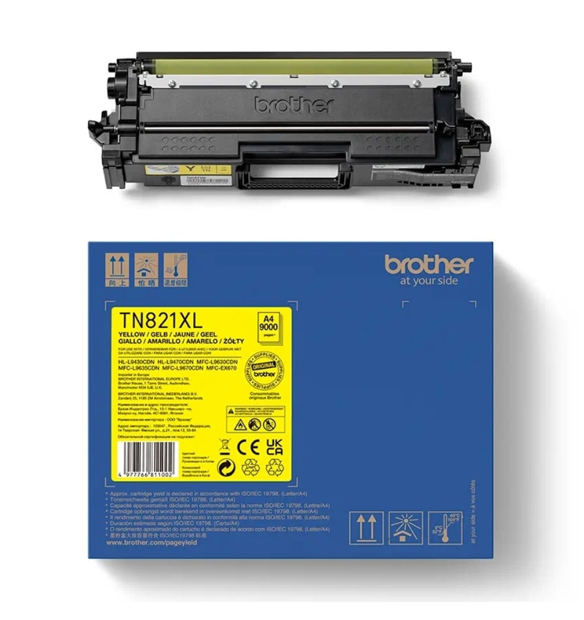 Toner BROTHER TN-821XLY Yellow - 9.000 σελ. (TN821XLY)