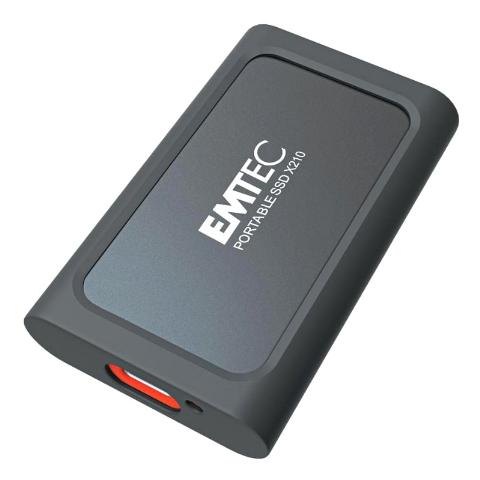 Εξωτερικός Σκληρός Δίσκος SSD Emtec X210 128GB USB-C Black (ECSSD128GX210)