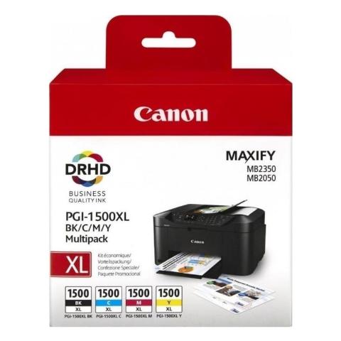 Πακέτο 4 Μελανιών Canon PGI-1500MPK XL Multipack Black/Cyan/Magenta/Yellow - 9182B004