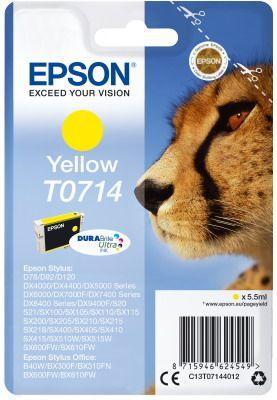 Μελάνι EPSON T0714 Ultra Yellow - 475 σελ. (C13T07144020)