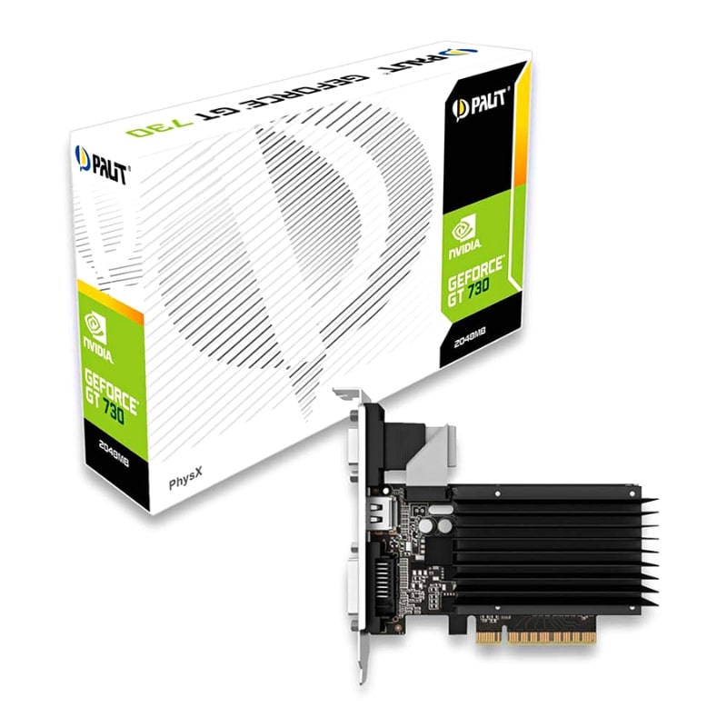 Κάρτα Γραφικών VGA PALIT GeForce GT 730 2GB GDDR3 passive (NEAT7300HD46H)