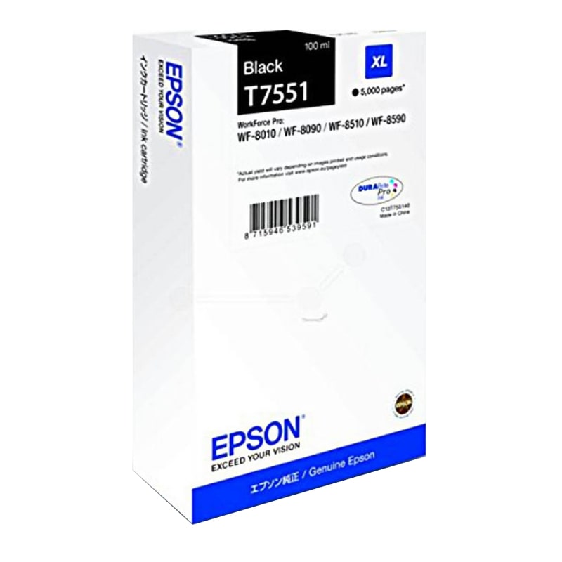 Μελάνι EPSON T7551XL Black - 5.000 σελ. (C13T755140)