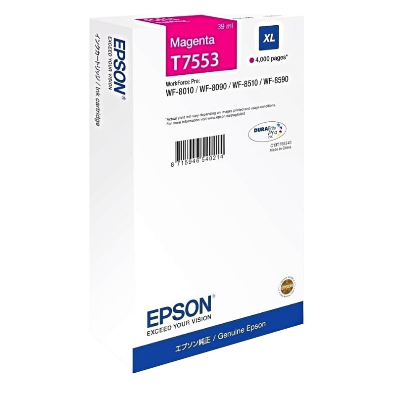 Μελάνι EPSON T7553XL Magenta - 4.000 σελ. (C13T755340)