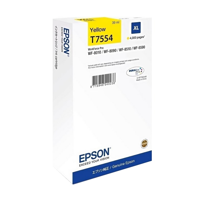 Μελάνι EPSON T7554XL Yellow - 4.000 σελ. (C13T755440)
