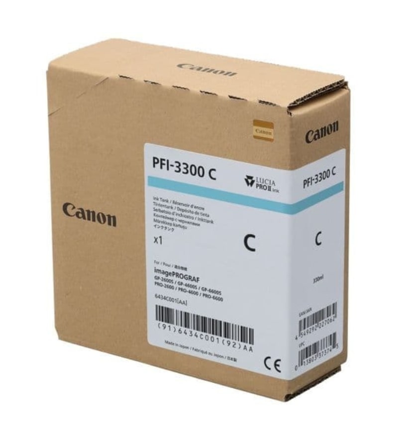 Μελάνι CANON PFI-3300C Cyan - 330ml (6434C001)