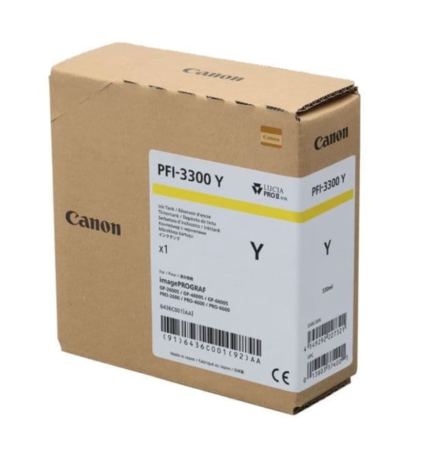 Μελάνι CANON PFI-3300Y Yellow - 330ml (6436C001)