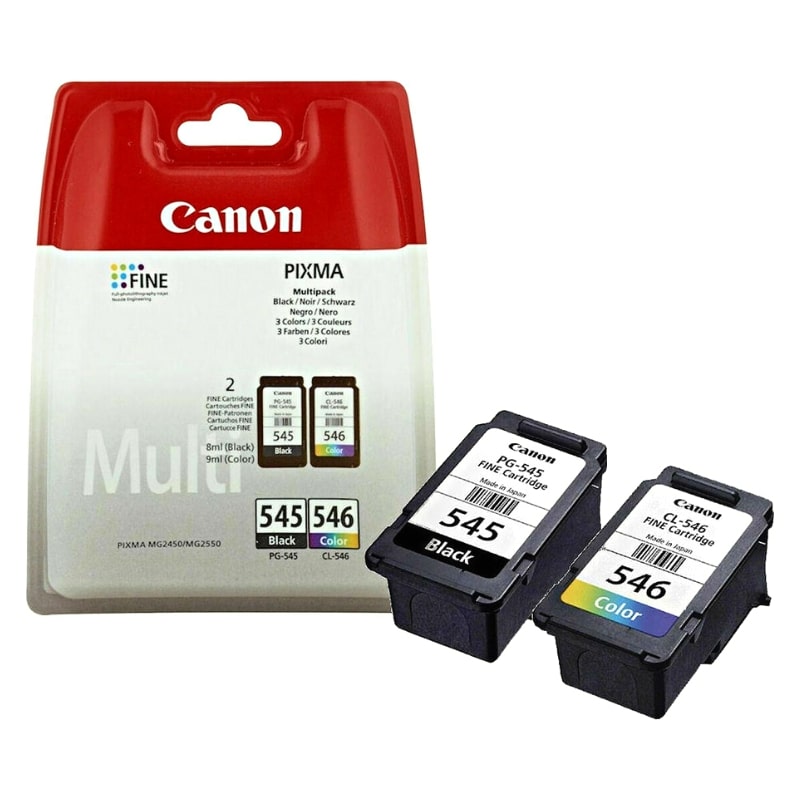 μβατότητα Μελάνι Canon 2-Pack PG-545/CL-546 Black/Tri-Color (8287B005)CANON Ink-Jet Printer PIXMA MG 2450CANON Multi-Function Pr