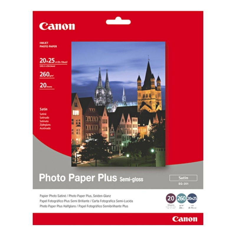Φωτογραφικό Χαρτί CANON 20x25cm Semi Gloss 260g/m² 20 Φύλλα (1686B018)