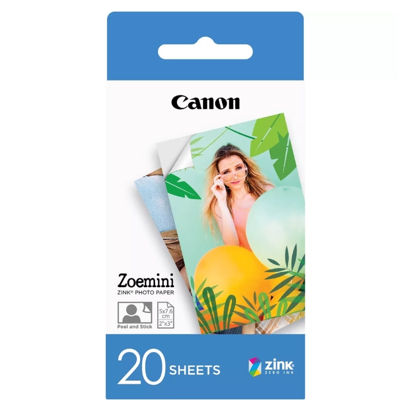 Φωτογραφικό Χαρτί CANON Zink Α8 (5x7,6cm) 20 sheets (3214C002)