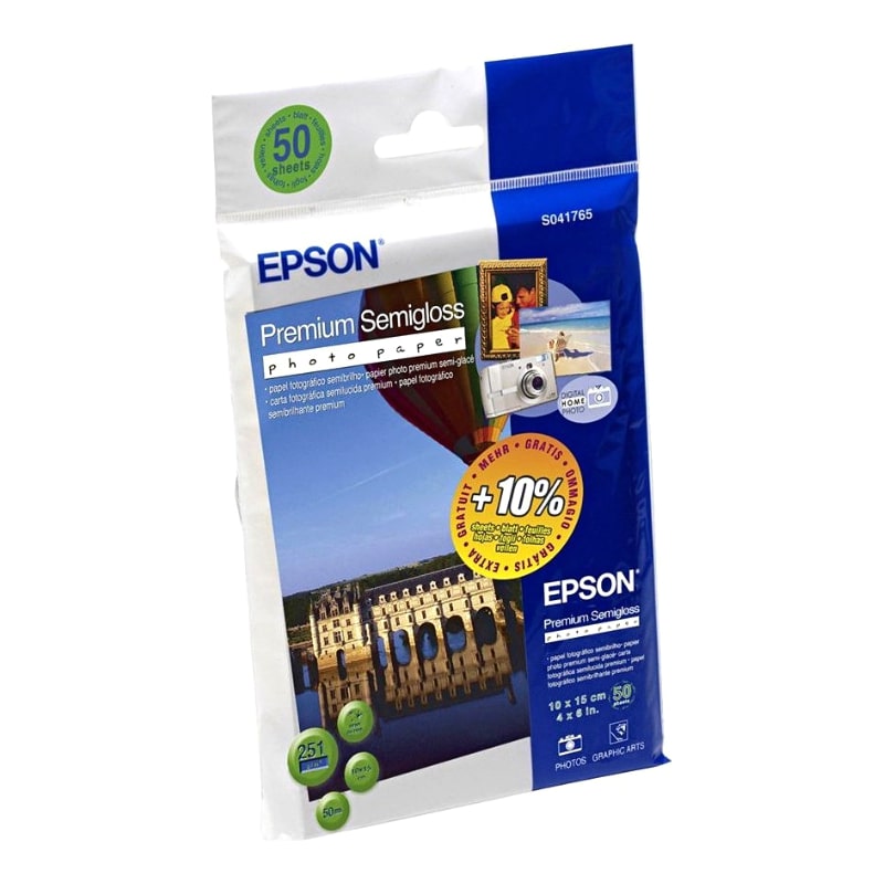 Φωτογραφικό Χαρτί EPSON A6 Semi Gloss 251g/m² 20 Φύλλα (C13S041765)