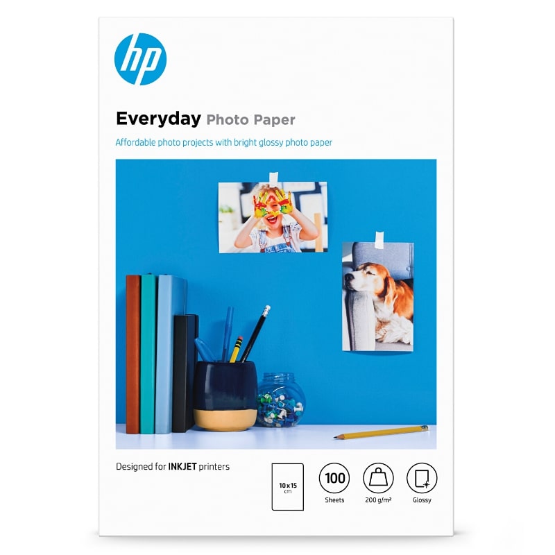 Φωτογραφικό Χαρτί HP Everyday A6 White Glossy 200g 100-Sheets (CR757A)