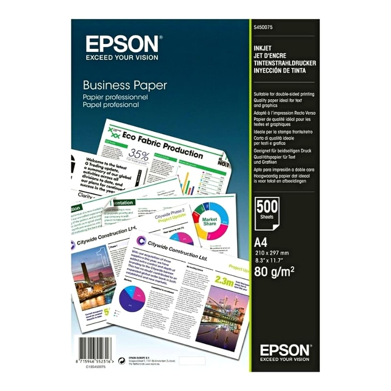 ΧΑΡΤΙ ΕΚΤΥΠΩΣΗΣ EPSON A4 Business Paper 80g/m² 500 Φύλλα (C13S450075)