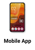 Σύνδεση με App Η Εικόνα επισημαίνει ότι ο εκτυπωτής μπορεί να συνδεθεί με έξυπνες συσκευές, smartphones & tablets μέσω εφαρμογών (Mobile App)